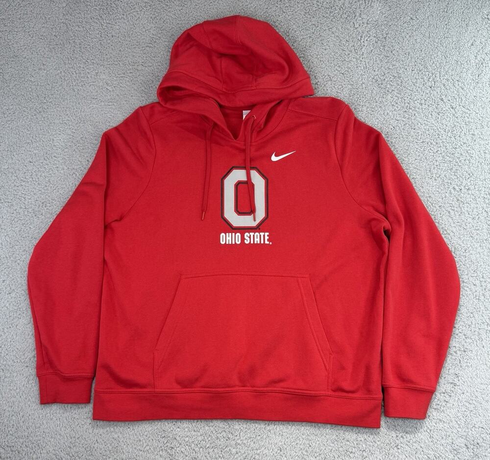 Nike Ohio State Buckeyes Hoodie Men's XLarge Red Pullover